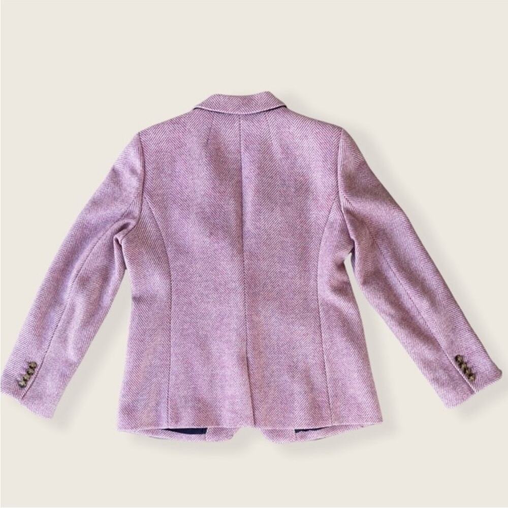 J. Crew Parke Blazer English Herringbone Wool Pink 2 Single Button Jacket - Picture 8 of 12